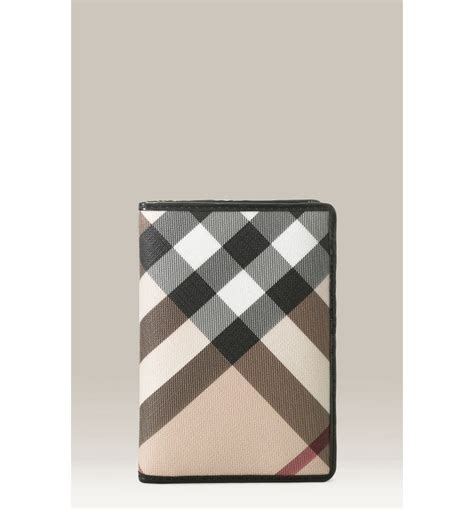 burberry check passport cover